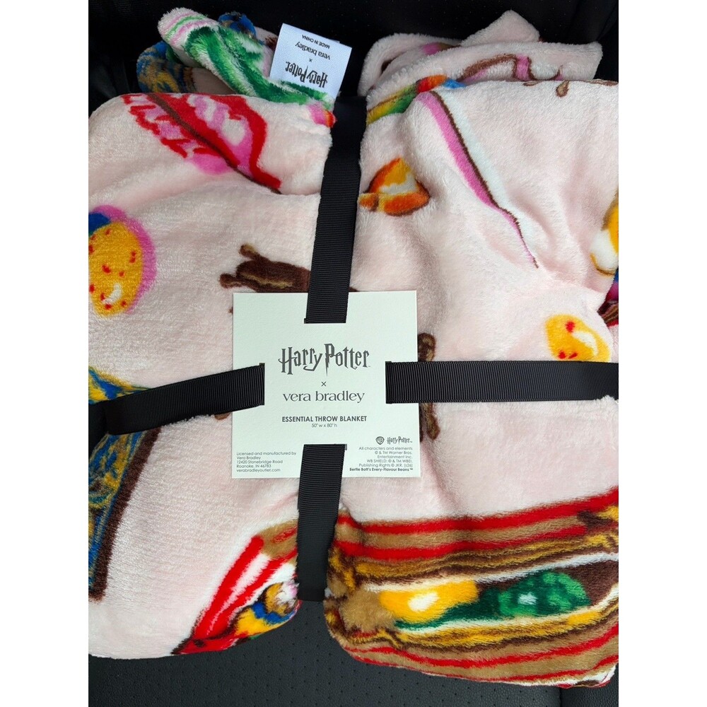 Vera Bradley Harry Potter Honey Dukes Pink Fleece Blanket NWT